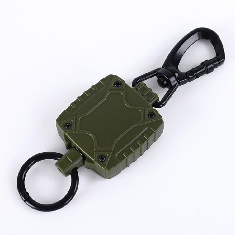 Retractable Key Chain Key Holder Reel with Carabiner 23'' Steel Retractable Cord
