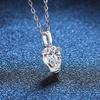 Dainty Teardrop Moissanite Pendant 1ct D Color Necklace Women