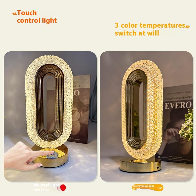 LED Tischlampe USB-Aufladung Touch-Schalter Raumdekorationslicht Leselicht Nachttischlampen Nachtlicht