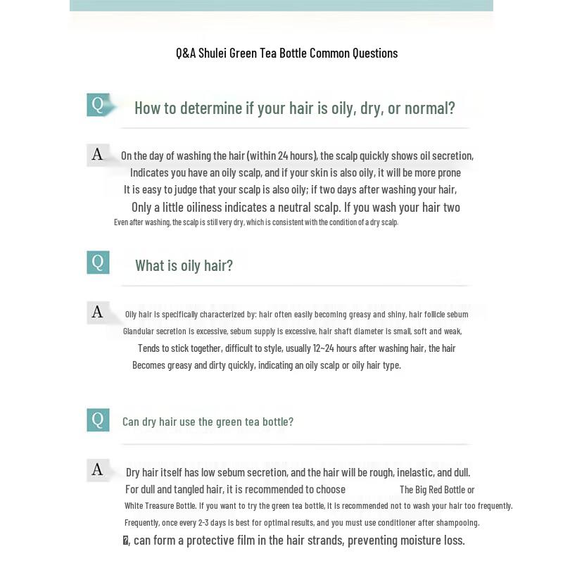 Shulei Green Tea Seed Oil Control Anti-Dandruff Shampoo 300ml