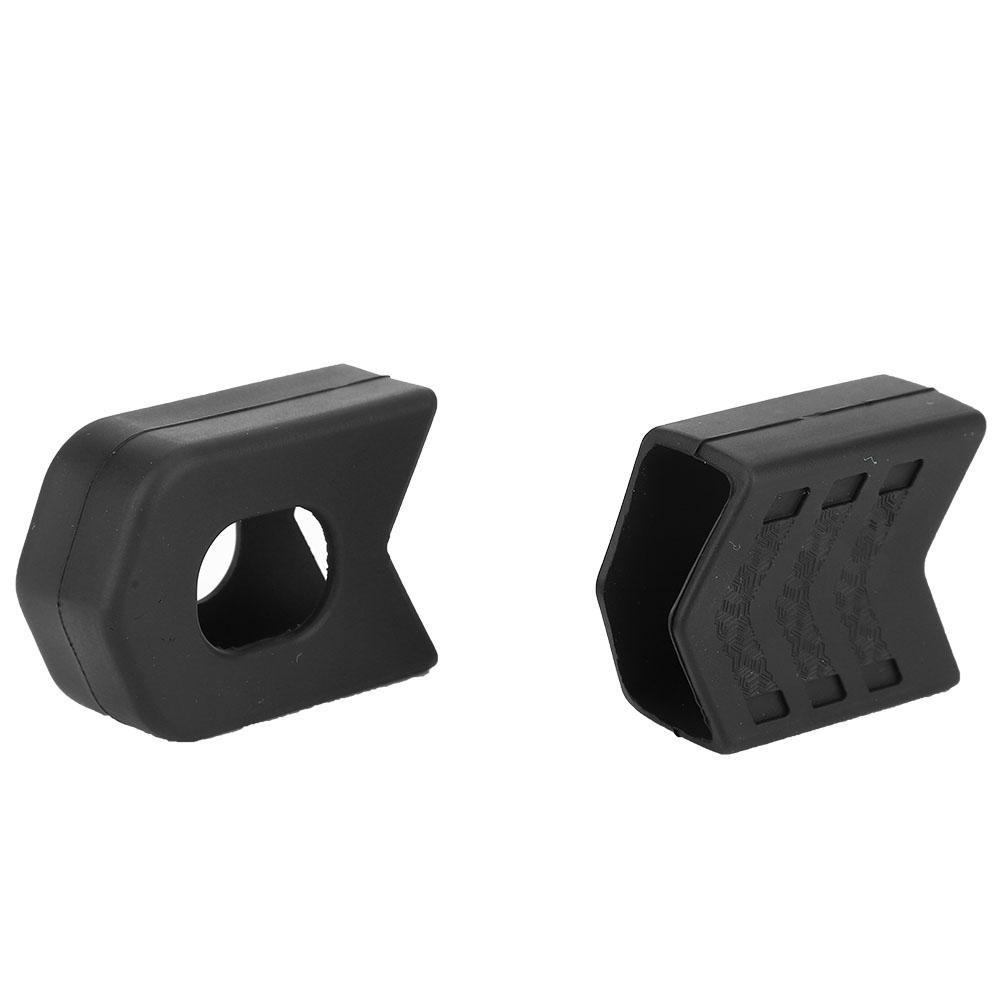 2 Pair Cycling Silicone Crank Cover Protective Case Bicycle Accessory for Road Bikeblack