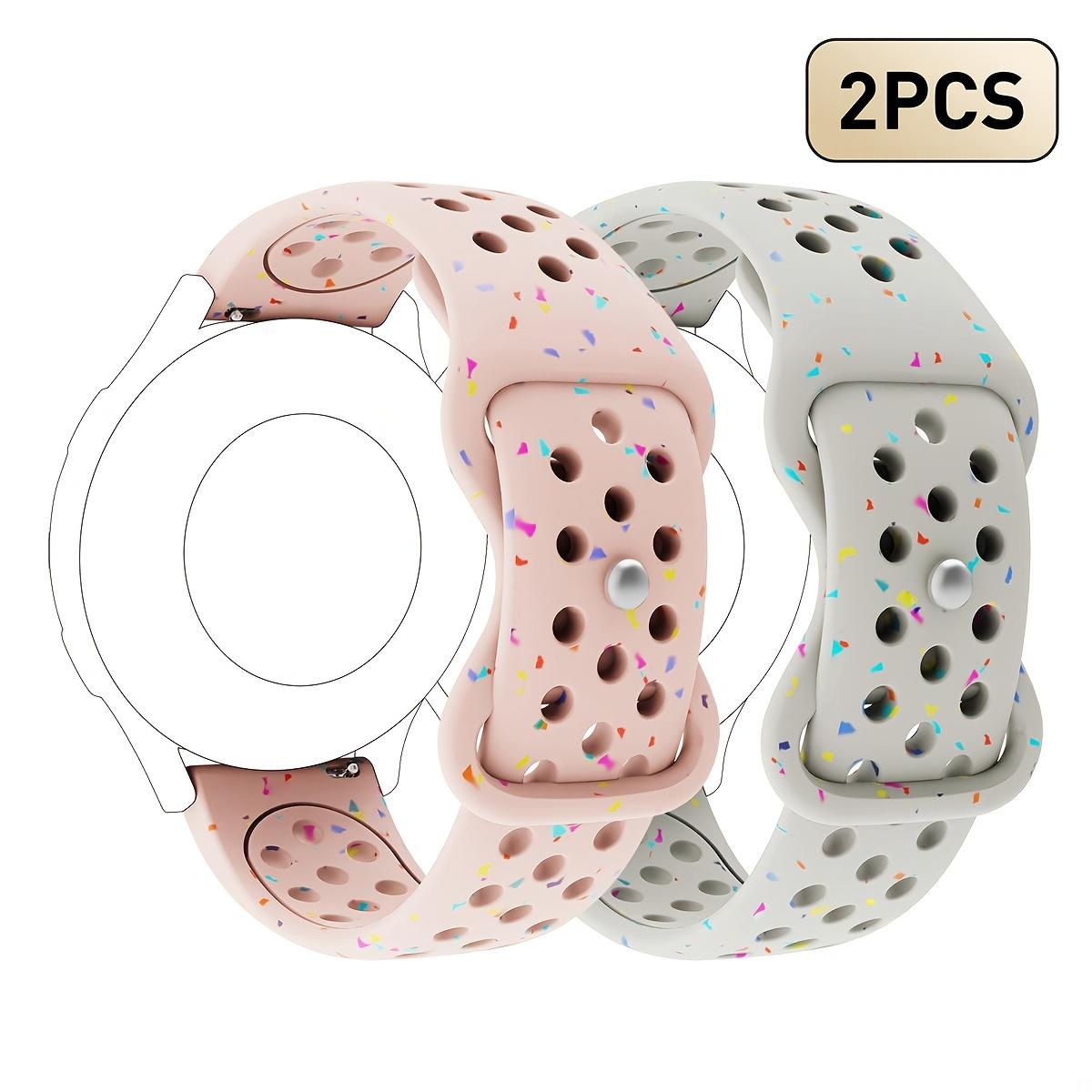 

2 Packs 18/20/22mm Bow Buckle Silicone Wristband for Samsung Watch7 (44mm) For Huawei GT5 (46mm) Sports Replacement Band 18mm