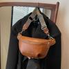 New Fashi Women Chest Bag INS Style Simple Versatile Soft Faux Leather Sling Crossbody Shoulder Bag