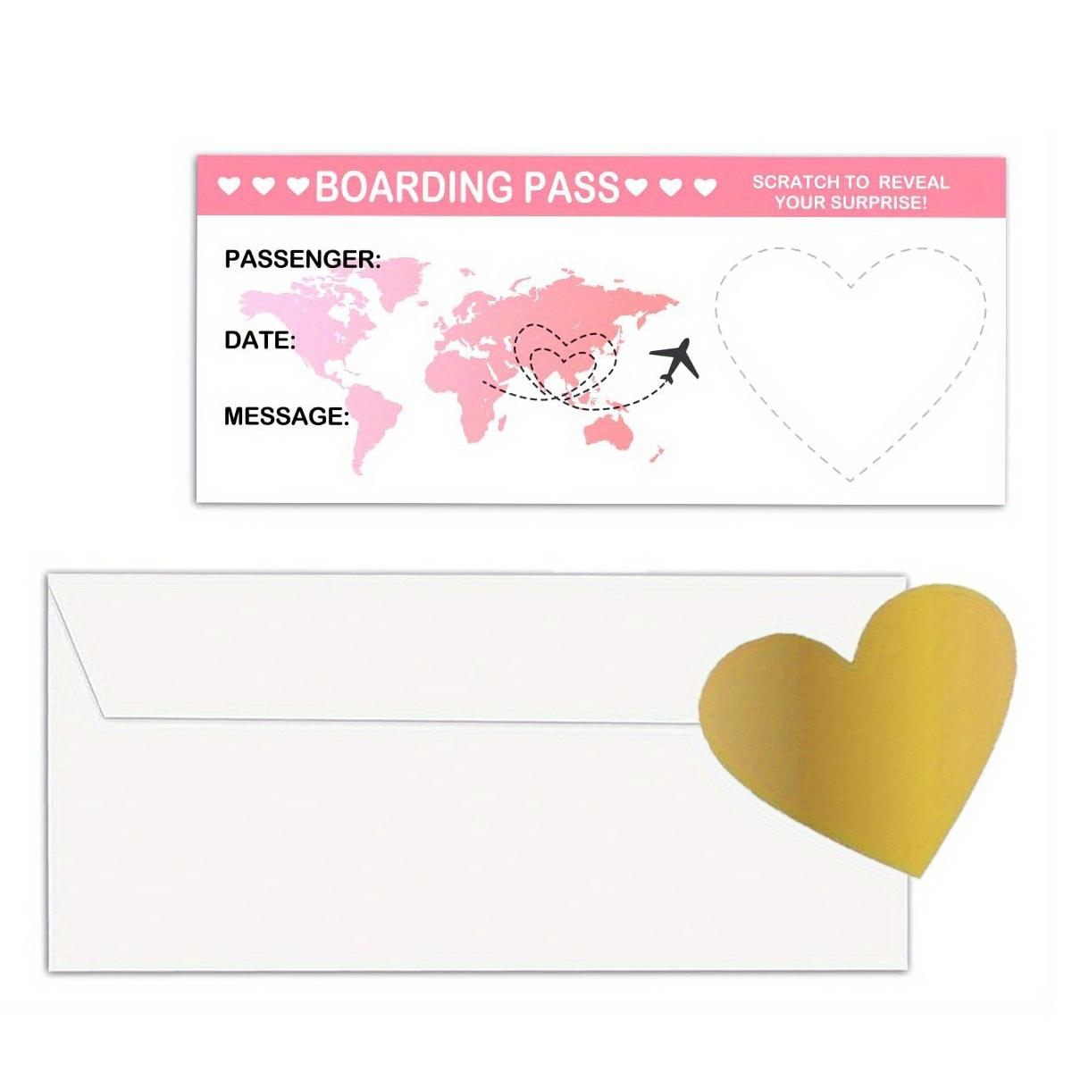 

Набор скретч-карт «Авиабилет» - Посадочный талон с конвертами для сюрпризов в путешествии