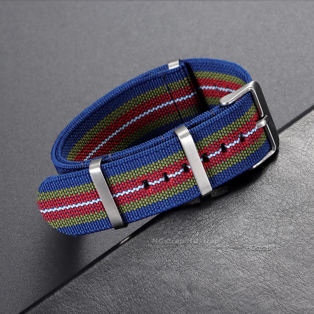 18mm 20mm 22mm Elastic Woven Watch Strap Nylon Universal Wristband Breathable Comfortable Watchband for Omega for Seiko