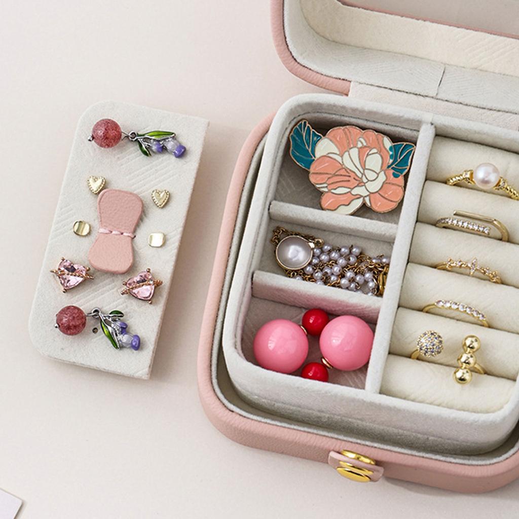 Compact Jewelry Organizers Case Multilayered Jewelry Travel Case for Women Stylish and Compact Storage Container