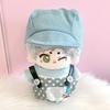 Casquette, Shirt, and Polka Dot Overalls Set for 10cm Plush Toy, Kigurumi Accessories, Otaku Activities, Doll Mascot, Kpopdoll Costume [Used]