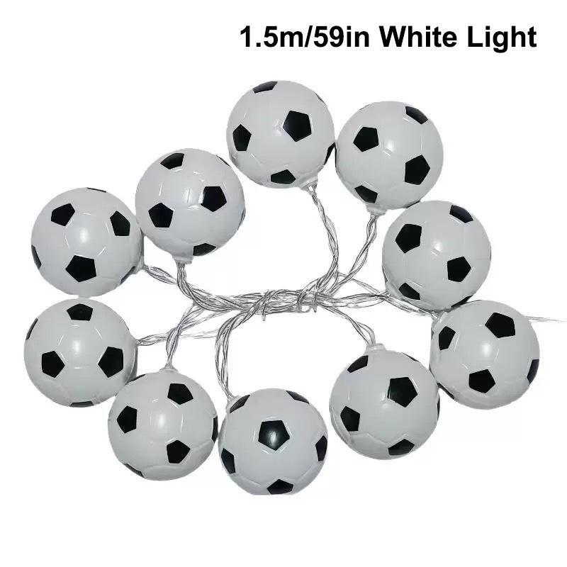 Football String Lights - Soccer Ball Fairy Lightts, Outdoor Waterproof Lamp String | Energy Efficient Soccer Ball Themed Lights