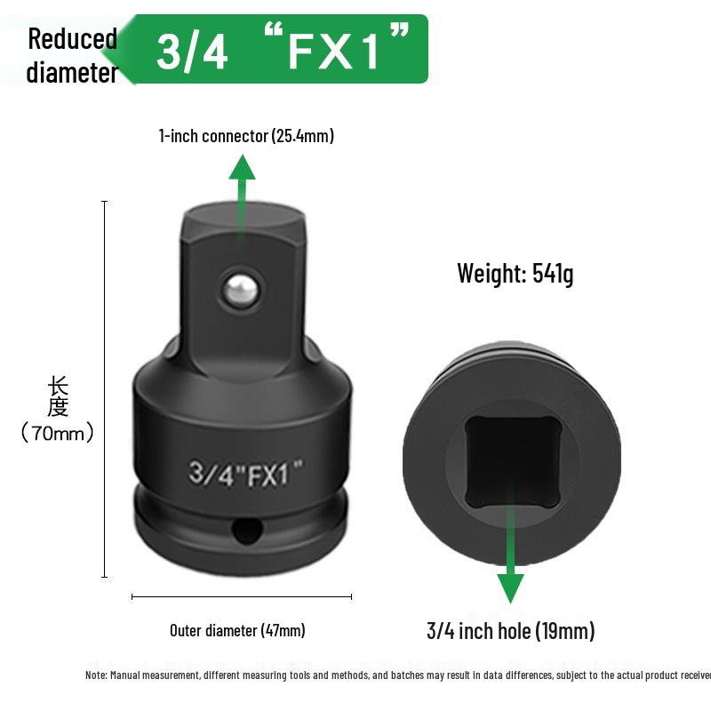 Heavy Duty Air Impact Wrench Flywheel Conversion Adapter Set: Large, Medium, Small