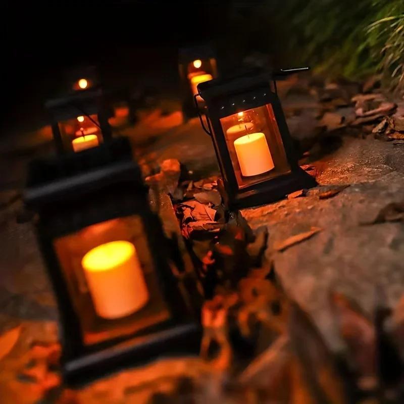 Hanging Candle Lamps Outdoor Solar Decor - Candle Lantern for Wedding & Room Lighting