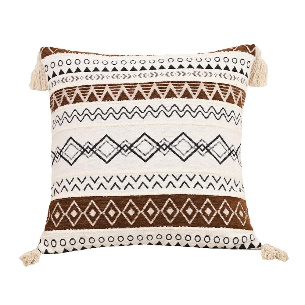 

45x45см Геометрическая Жакардовая Наволочка для Подушки из Шенилла Подушки Декоративные Чехлы для Дивана в Этническом Стиле Наволочки для Изголовья Декор Дома 45x45cm