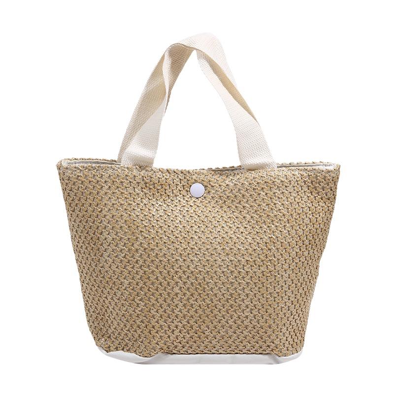 Plażowa pleciona torba na ramię z raffii, damska, bohema, letnia, pleciona z rattanu, typu worek, torebka na ramię, ręcznie robione torby crossbody dla kobiet