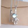 Fashionable Titanium Steel Dancing Rabbit Pendant Necklace 60cm And 70cm Optional Design Couple Sweater Chain