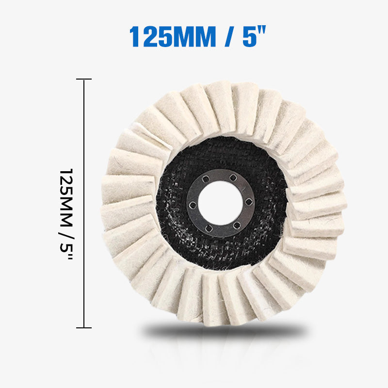 115/125mm Wool Felt Polishing Pad Sturdy Angle Grinder Polishing Disc for Metal Ceramic Marble Polishing Wheel Grinding Tool 1pc