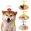 Cute Cartoon Dog Hat with Plush Toy Decoration And Removable Dragonfly for Comfortable And Stylish Pet Photography Props