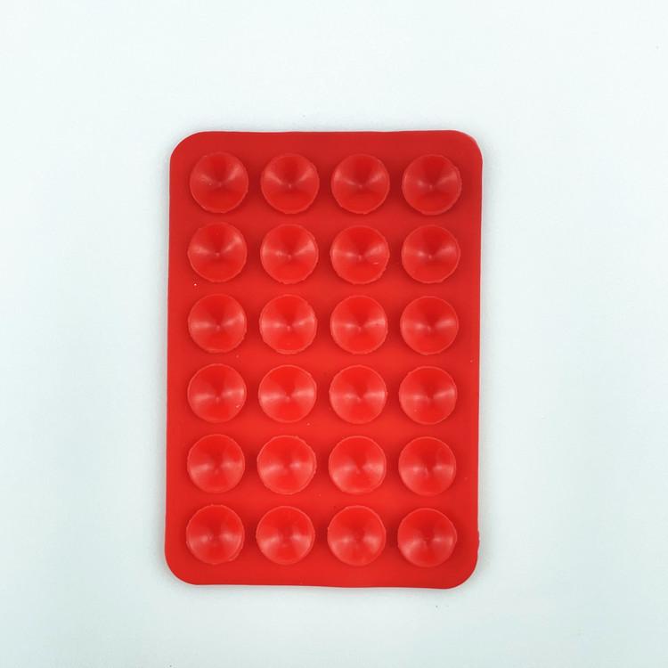 24 Silicone Suction Cups Phone Holder, Multi-Functional Square Phone Pad, Universal Silicone Suction Sticker