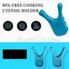 Silicone Utensil Holder Pot Clip Food Safe BPA-Free Heat Resistant Spoon Rest with Non-Slip Grips Dishwasher Safe Cooking Tool for Most Pots Pans