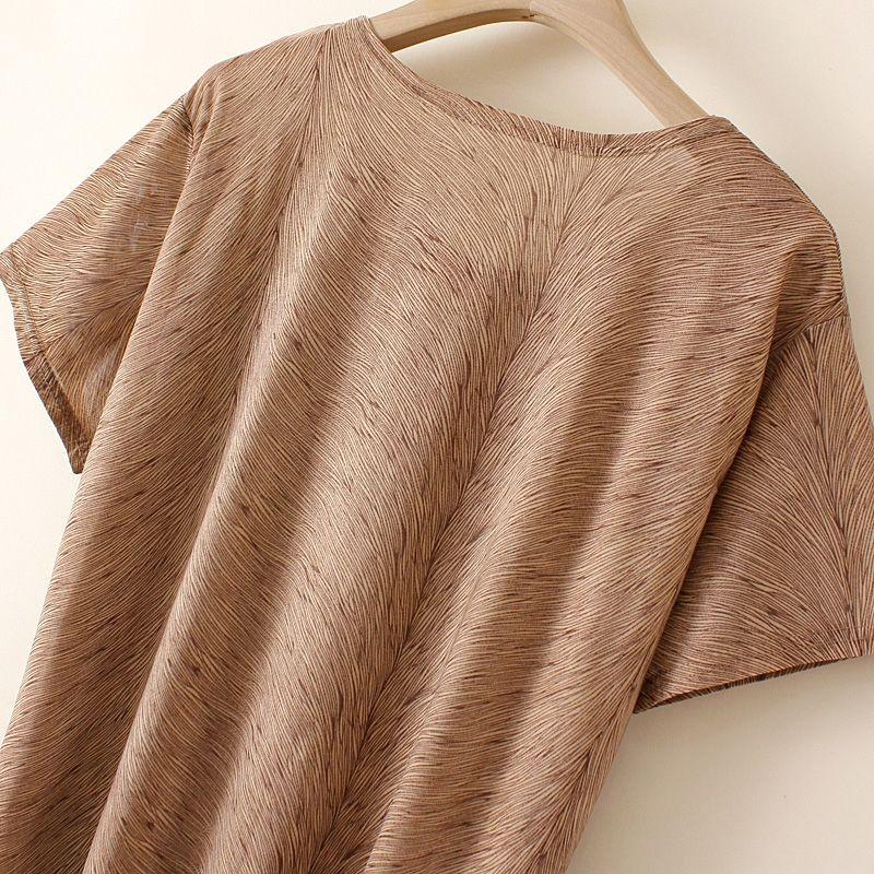 Sommer Kurzarm Outfit für Damen Elegant Viskose Zweiteiler für Mama Oma Stilvoll Dünn Bequem