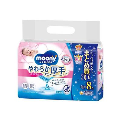 Unicharm Muni Soft and Thick Material Butt Tissue Refill (60 Sheets X 8)