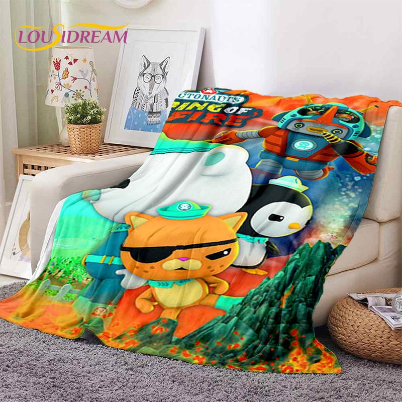 The Octonauts Barnacles Cute Cartoon Soft Blankets,Keep Warm Flannel Throw Blanket for Picnic Beds Sofa Home Bedroom Gifts Kids