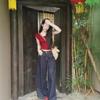 2024 Retro High-Waist Wide-Leg Spicy Girl Jeans - Summer Lazy Style for Women