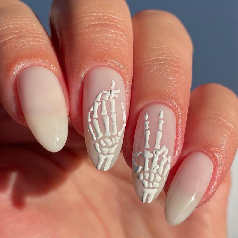 

Trendy Milky White Removable Nail Art Patches UV Gel Polish Version
