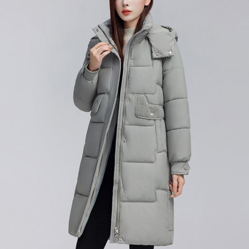 Móda Žena Zimní Dlouhé Kabáty s Kapucí Ležérní Volné Hrubé Teplé Parky Dámské Bundy