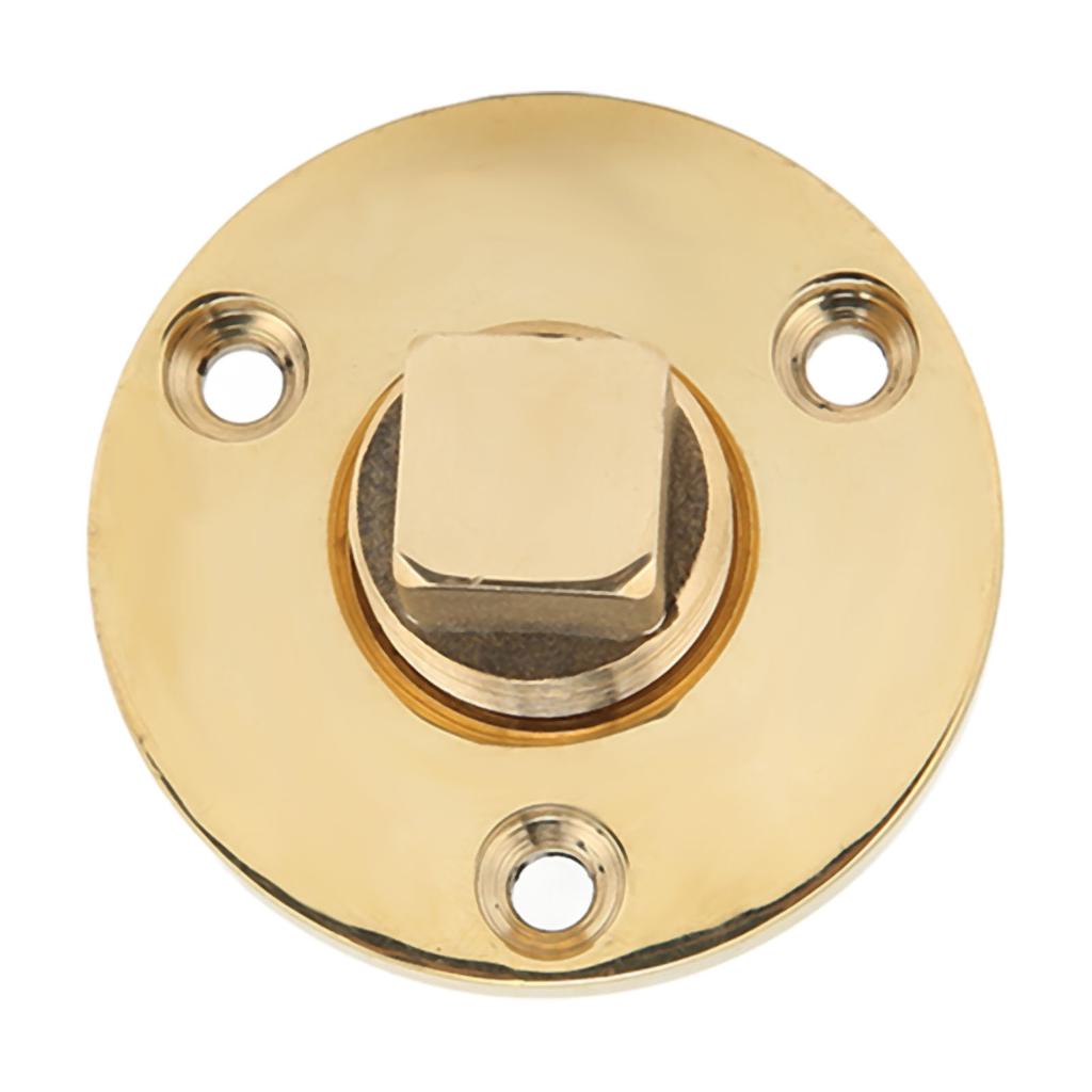 Marine Drain Plug Kit 25mm 1in Mounting Hole Bronze Mirror Polished for Fish Wells Ice Chests Yacht
