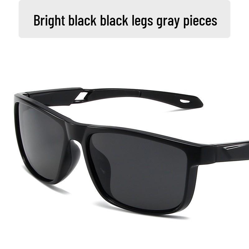 Trendy European-American Square Frame Cycling Sunglasses with Sun Protection As Pictured
