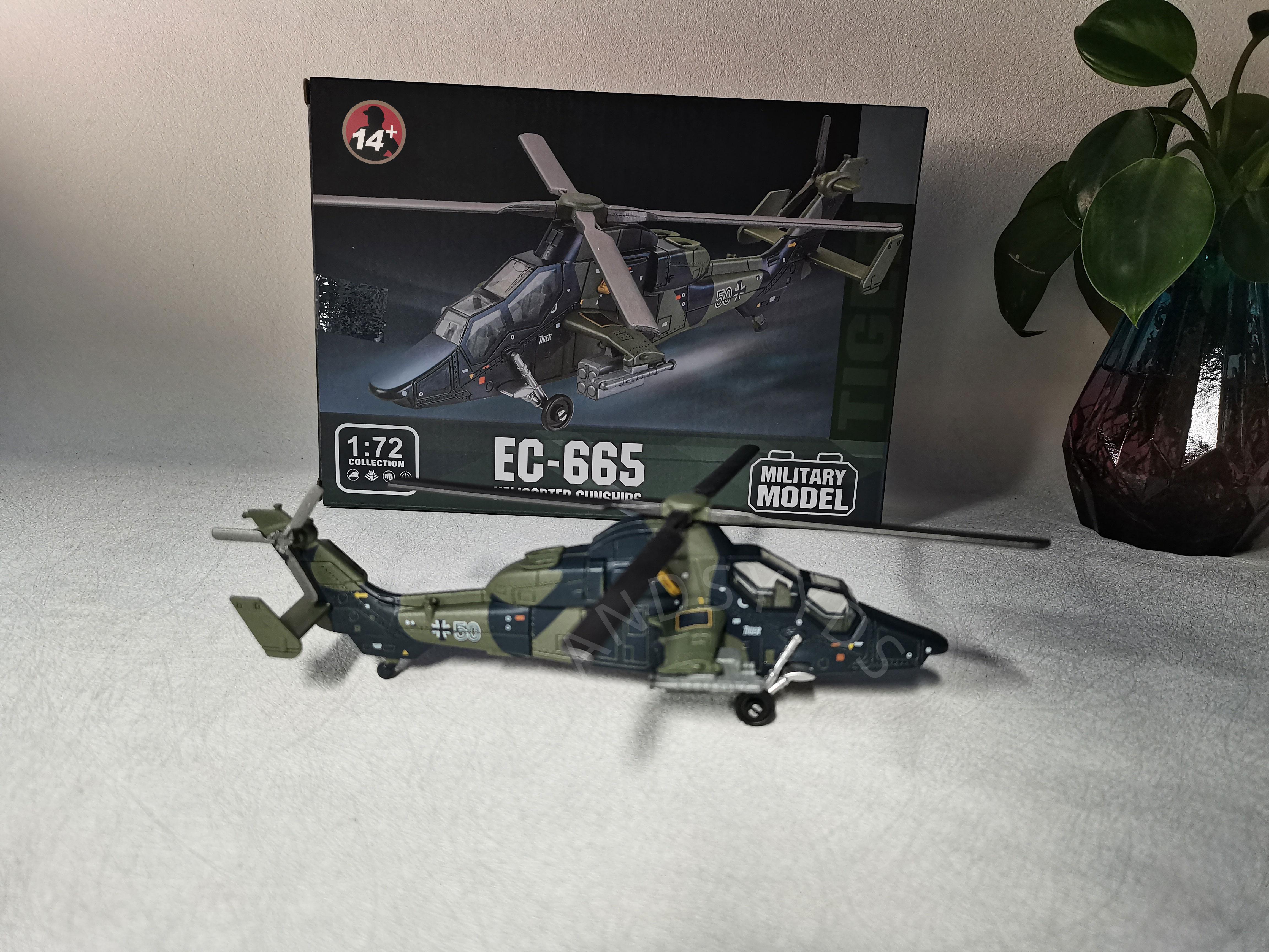 1:72 Scale EC-665 Fighter Toys DIY Assembled Military Plane Tiger UHT Helicopter Model ABS Plastic Airplane Child Gifts DIY Toys