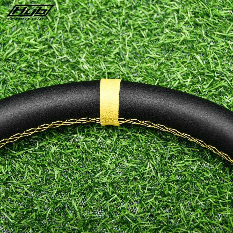 320mm D Shape Sports Steering Wheel Black Leather Universal 13Inch Racing Gaming JDM Steering Wheel