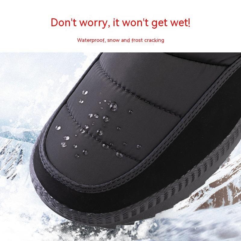 Men's and Women's Thickened Warm Cotton Shoes Winter New Middle-aged and Elderly Leisure Large Plush Snow Boots