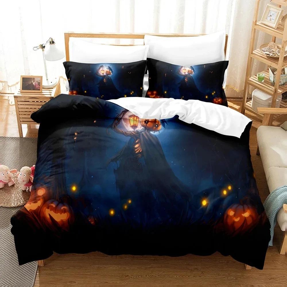 3D Print All Saints Day Halloween Bedding Set Double Twin King Duvet Cover Comforter Pillowcase Boys Girls Adults Bedroom