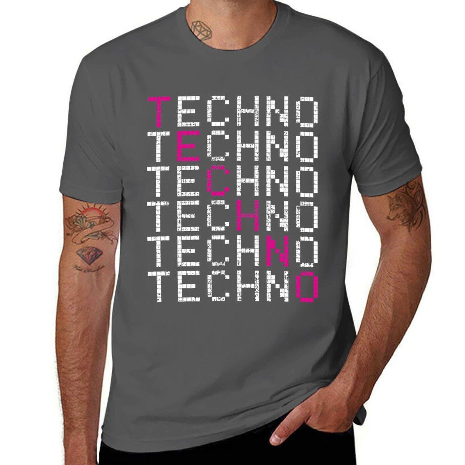 

TECHNO T-Shirt t shirts for man graphic tees t shirts for man cotton t shirts designer T-Shirt 4XL