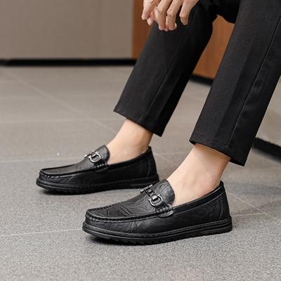 Bovenlaag Rundleer Herenschoenen Lente Nieuwe Casual Leren Schoenen Ademend Trendy Instapper Lofer