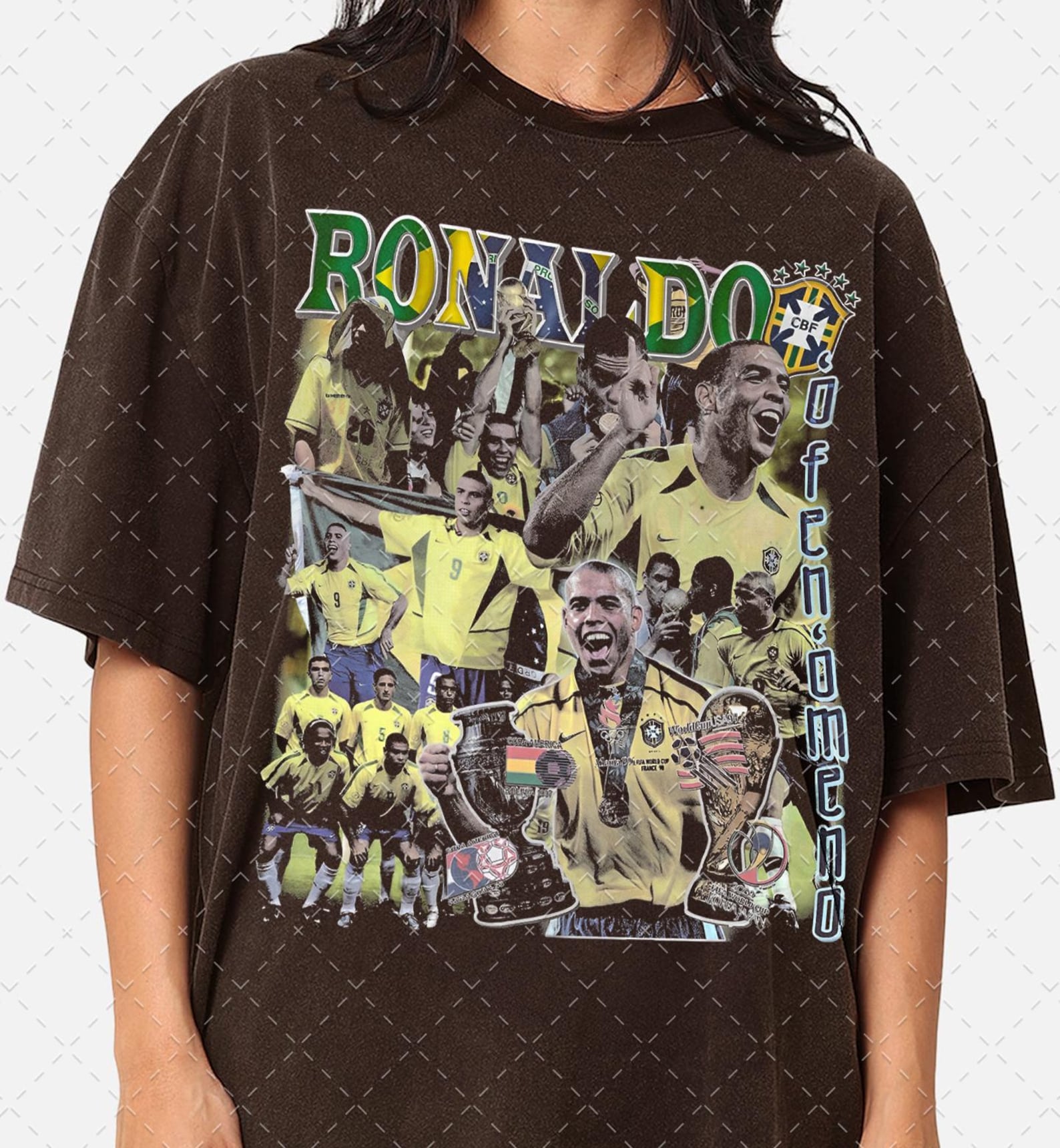 Ronaldo Nazario R9 Graphic Tee: 90s Soccer T-Shirt 2XL