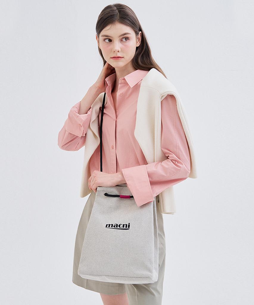 Macni Canvas String Bag_Ivory