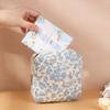 Große Kapazität Make-up-Tasche Floral gesteppte Baumwolle Kosmetiktasche Tragbare Aufbewahrung Handtasche Reise Toilettenartikel-Taschen Waschbeutel Organizer