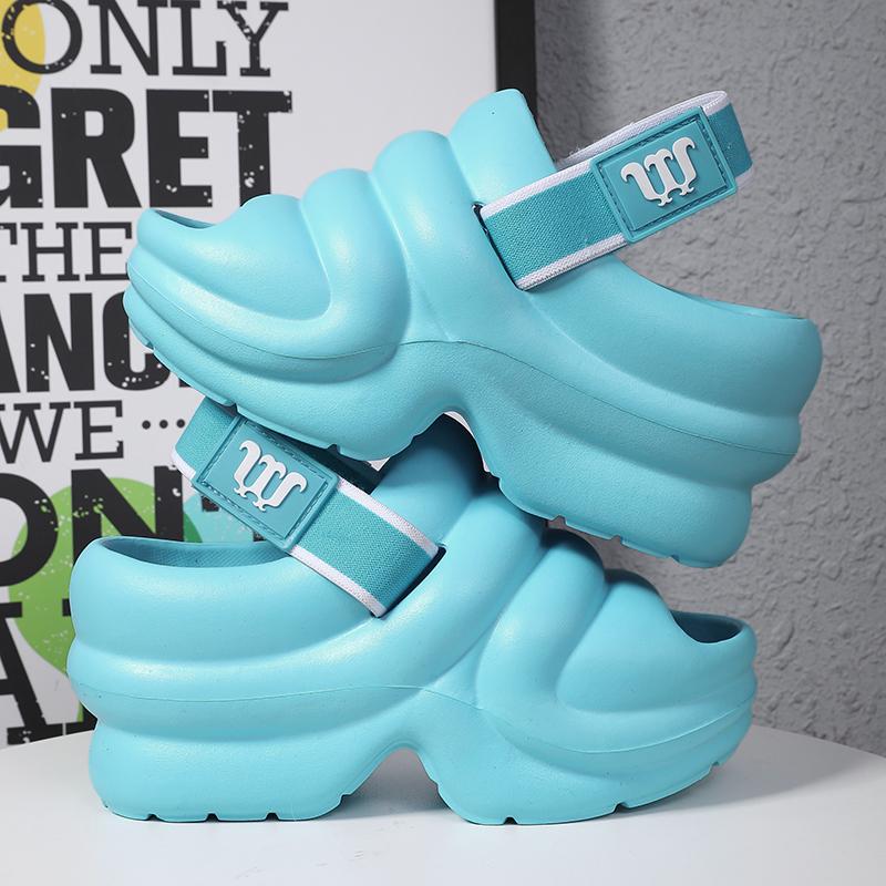 

Женские босоножки на танкетке, модная обувь с открытым носком, универсальные сандалии с одним ремешком 40 синий