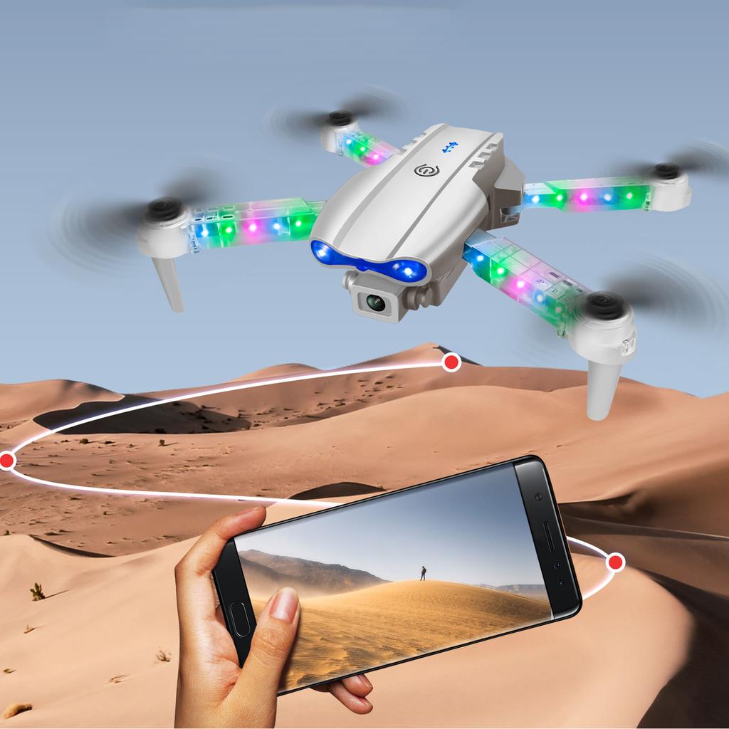 Drone with Dual Cameras   WiFi Optical   Positioning 6     Remote Control Drone with LED Light 8GB Memory Card for Beginners