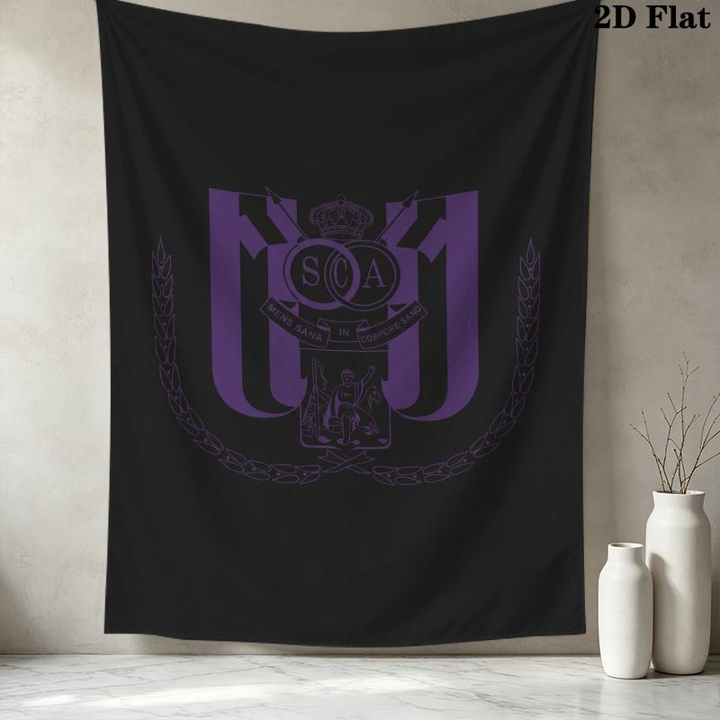 Rsc Anderlecht Wall Tapestry Aesthetic Wall Hanging Printed Fabric Blanket Decorative Tapestries For Bedroom Living Room Home Decor