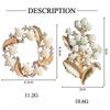 Creative and Simple High-end Dumb Gold Series Shell Flower Brooch Women's Niche Temperament Coat Pin Brooch Accessories