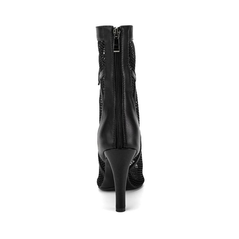 Dziewczęce Damskie Seksowne Łacińskie Sznurowane Buty Taneczne Oddychające Siateczkowe Wysokie Buty Taneczne Obcasy 9.5CM