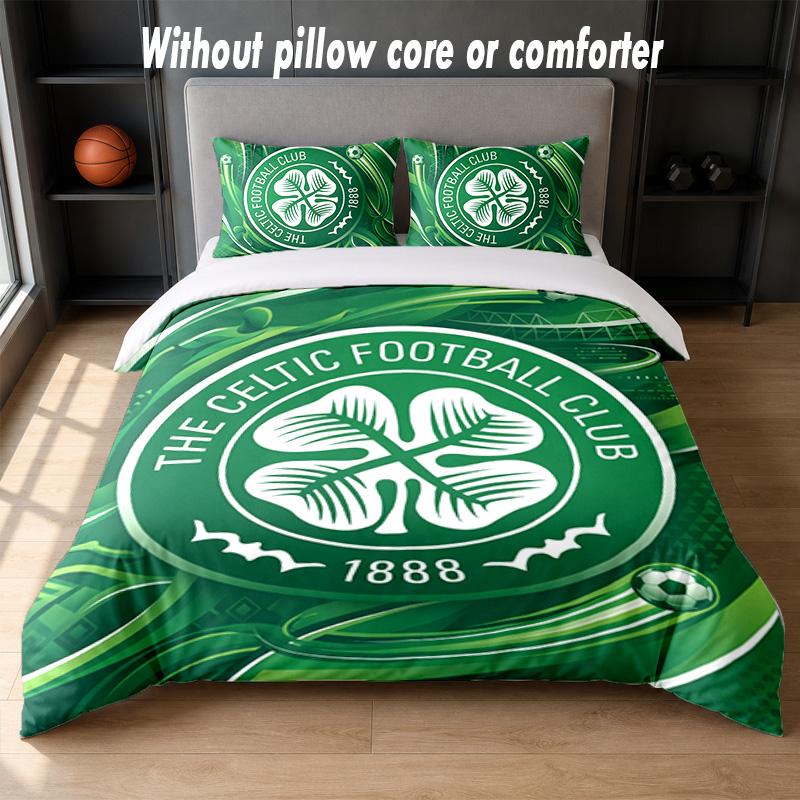 Set Biancheria da Letto Design Celtic FC 1 Copripiumino + 2 Federe Morbido Traspirante Biancheria da Letto per la Casa