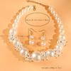 Simple Size Pearl Temperament Women's Necklace Earrings Women's Jewelry Set