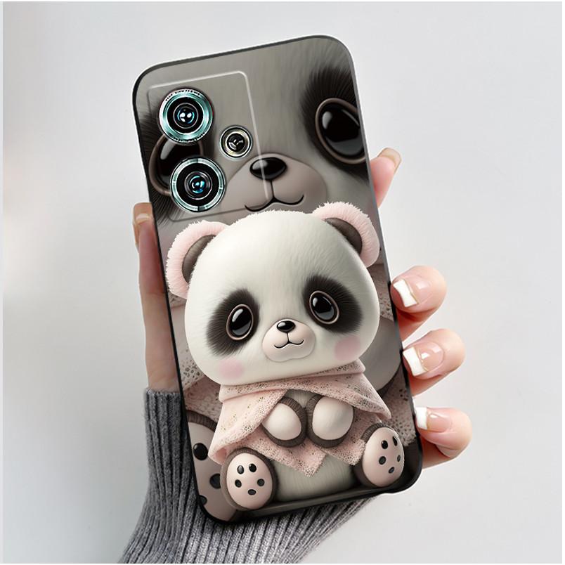 For ZTE Nubia Z50 Case NX711J Luxury Cute Heart Rabbit Black Soft Silicone Shockproof Back Cover For NubiaZ50 Z 50 5G Phone Case