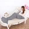 Mermaid Blanket Tail Crochet Knitting Air Conditioner Blankets Soft Gift Warm