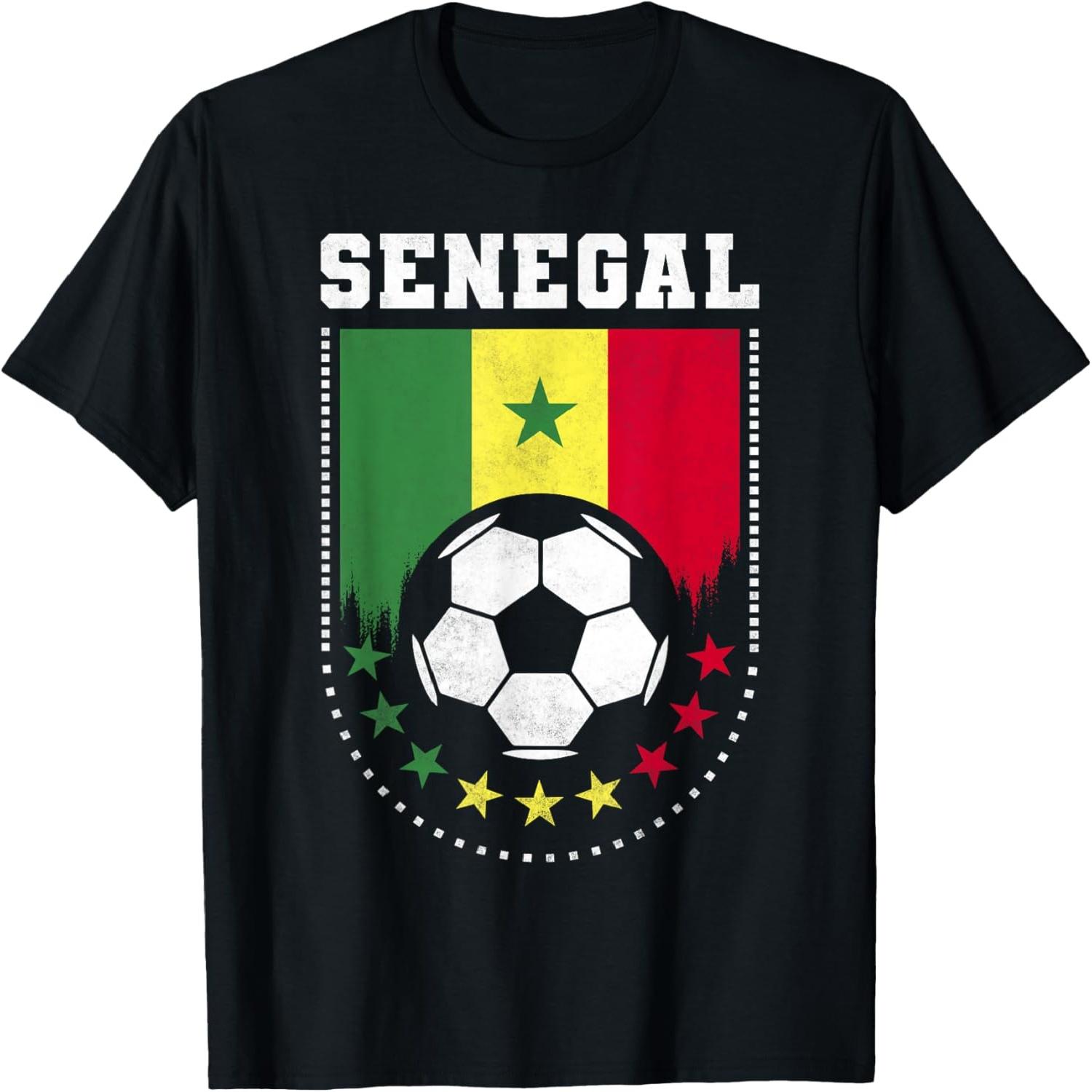 Senegal Flag Soccer Fan T-Shirt S разноцветный