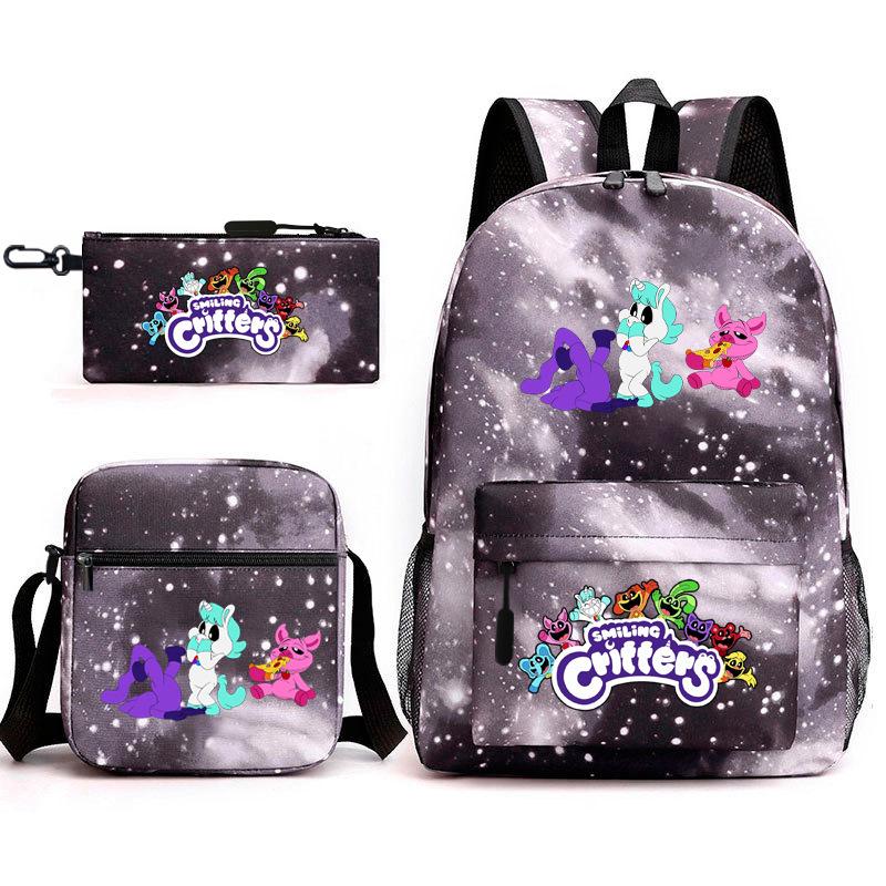 School season starry sky primary school student schoolbag smiling animal leisure backpack