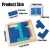 Wooden Buliding Blocks Puzzle with Hint Cards, Cultivate Children's Logical Thinking And Hands-on Ability, Brain Teaser Toy